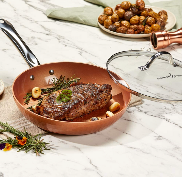 Copper Chef Diamond Cookware, Model: 10" Frying Pan with Lid