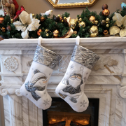 Luxury Christmas Snowman Stocking by BSTAOFY, 17 Inches long