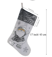 Luxury Christmas Snowman Stocking by BSTAOFY, 17 Inches long
