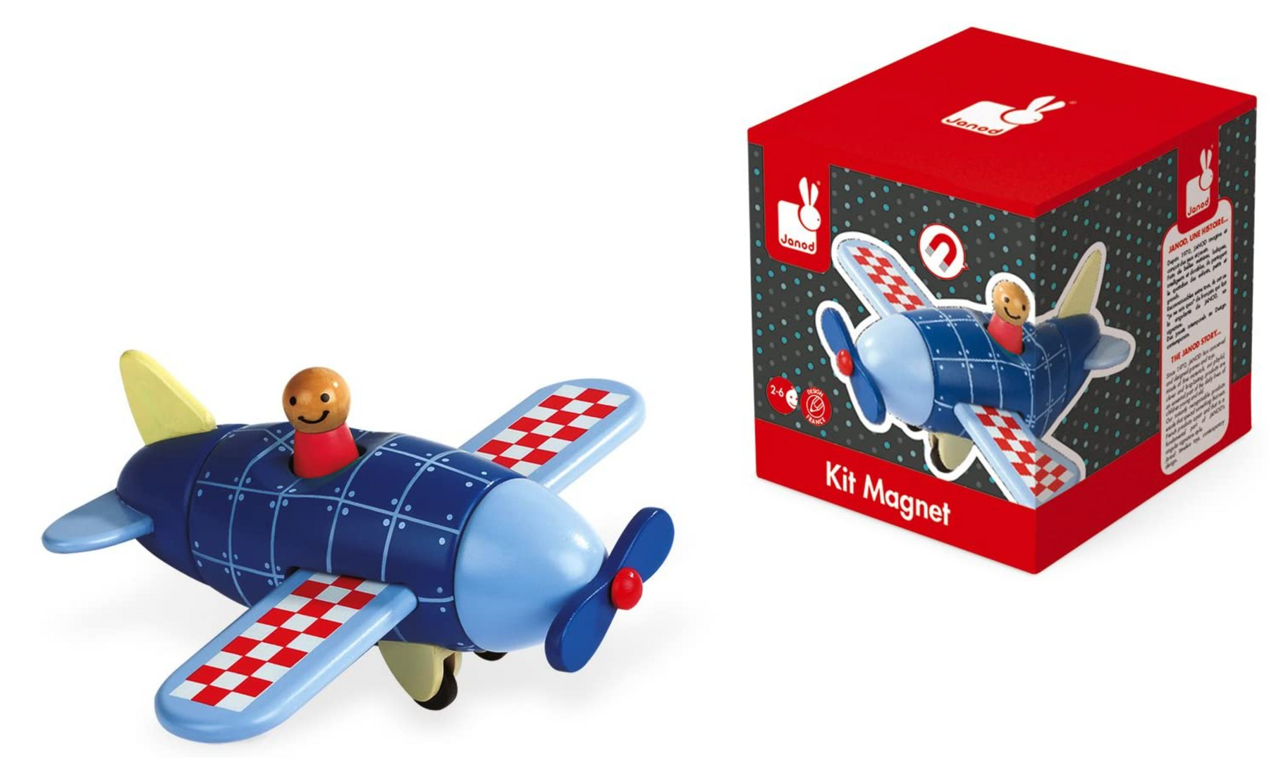 MAGNETIC AIRPLANE made out of WOOD by Janod Mansfield Solutions