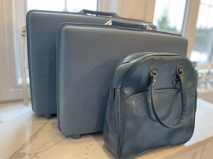 Vintage royal traveler suitcase hotsell